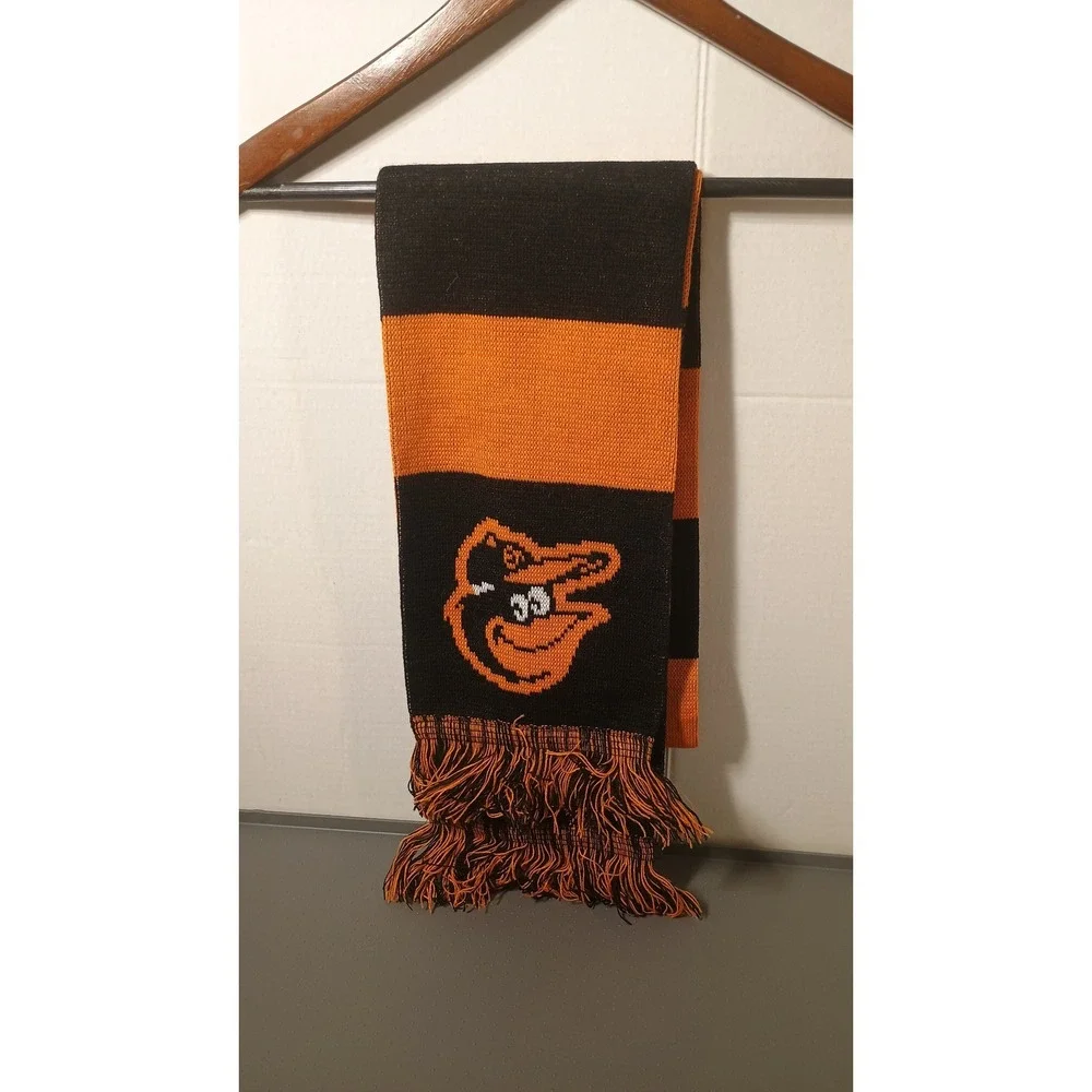 MLB Baltimore Orioles Scarf Unisex OS Orange Black Excellent This Is Birdland